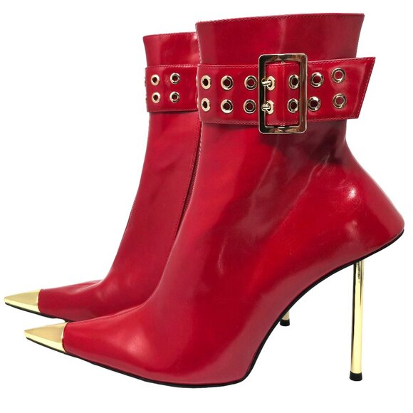 Jeffrey Campbell Shoes - Jeffrey Campbell Clout Bootie In Red Gold, Women's 9